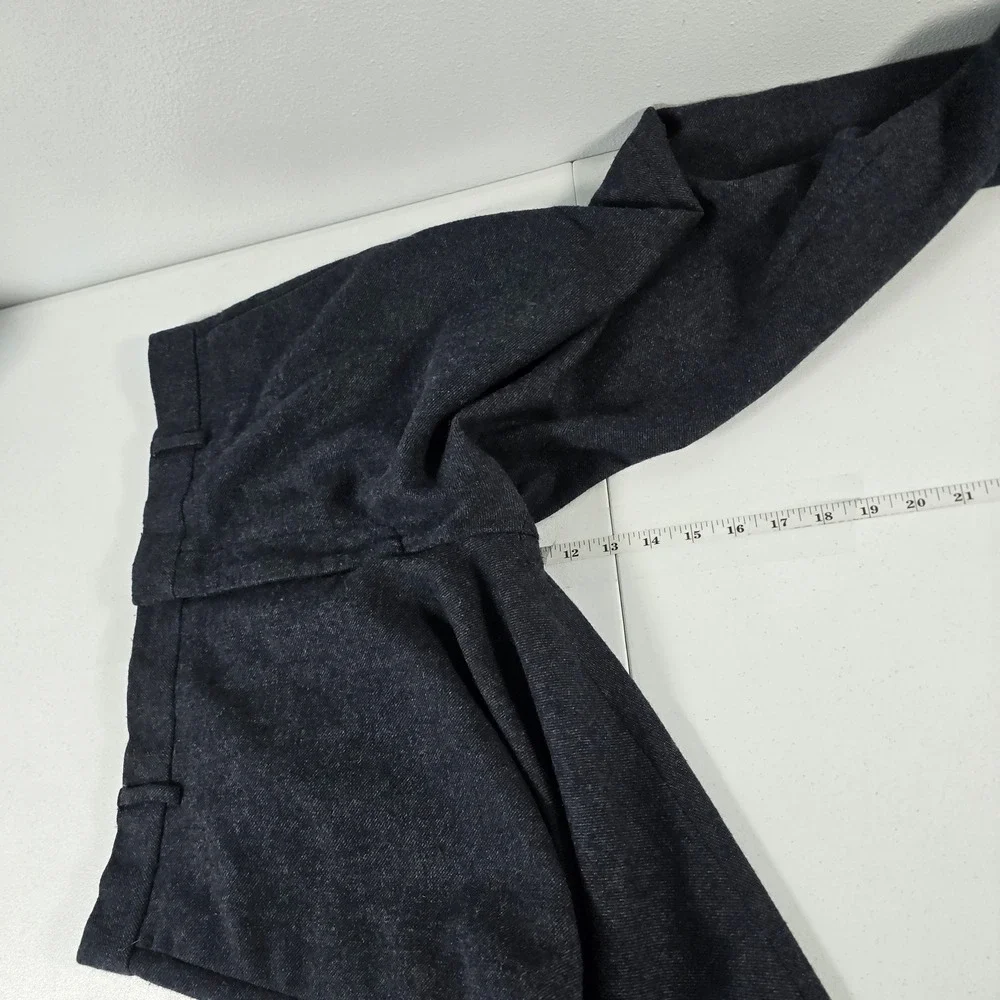 Banana Republic Mens Tailored Slim Fit Wool Blend Dress Pants Charcoal 35x32
